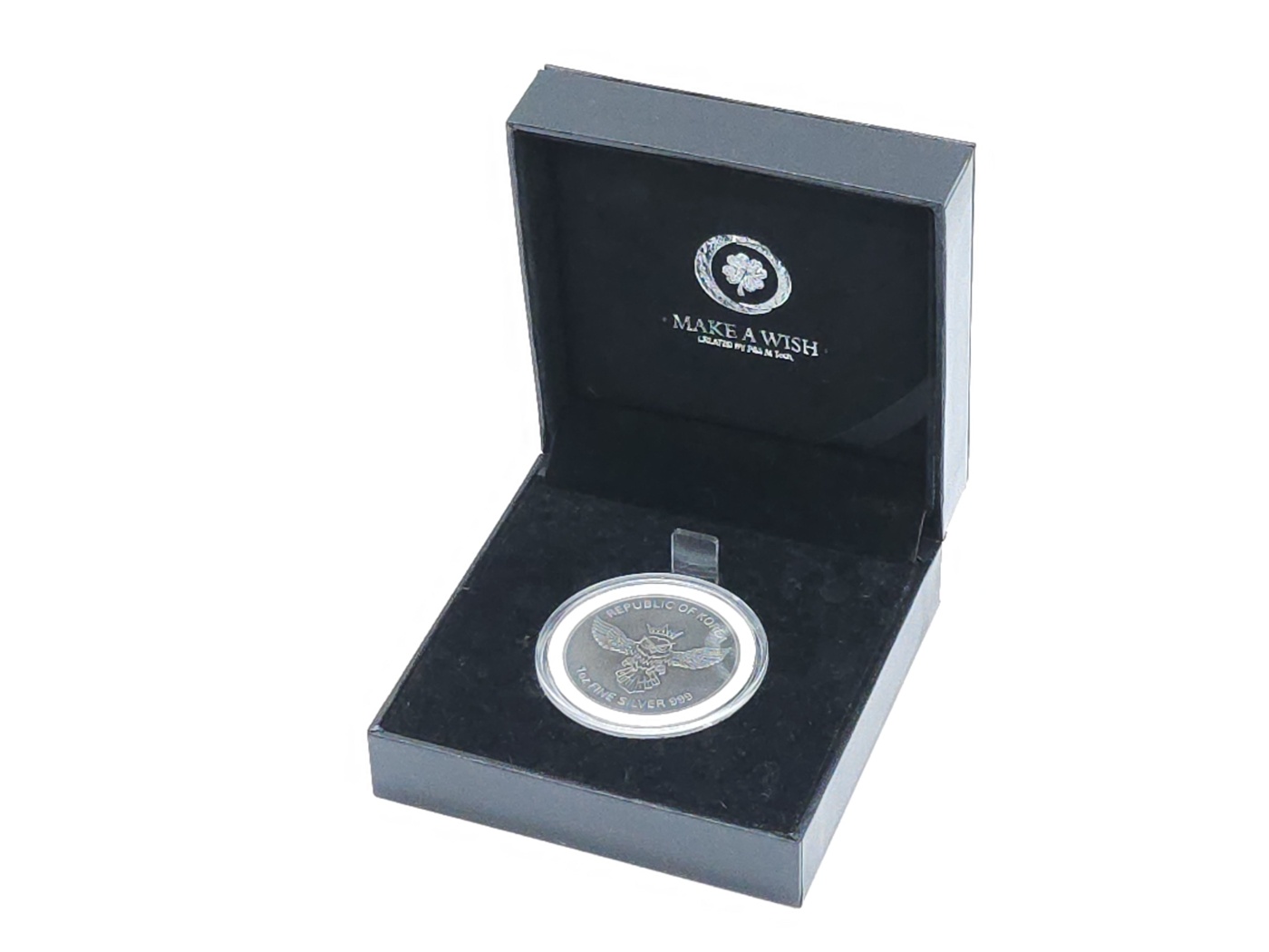 인생은 한번뿐이지만 행복은 셀 수 없기를/ 커스텀 은999 기념품/ 부엉이 Silver Coin 원형 착조 메달 엔티크